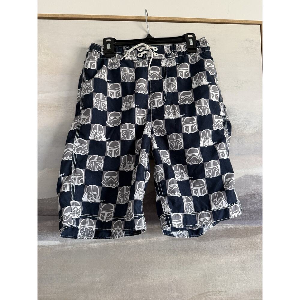 GAP Surf Star Wars Kids Boys XL 12 Swimsuit Swim Trunks Shorts Navy Blue